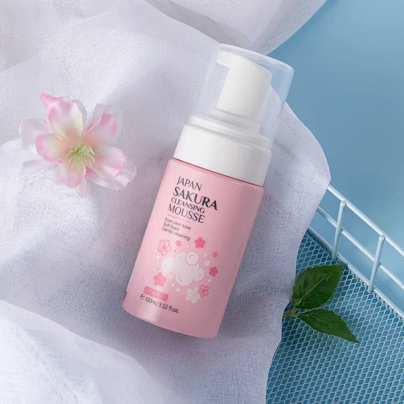 LAIKOU Cherry Blossom Women Facial Cleanser  Face Korean Skin Care Products Original Products 100ml