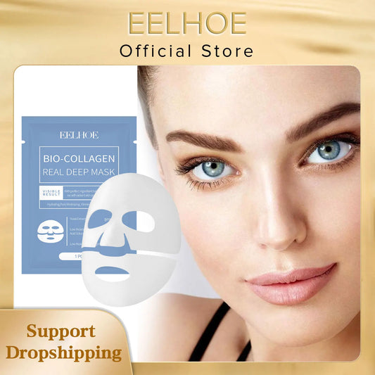 EELHOE Bio Collagen Face Mask Brightening Firm Skin Barrier Repair Shrink Pores Professional Facial Moisturizer Face Mask Sheets