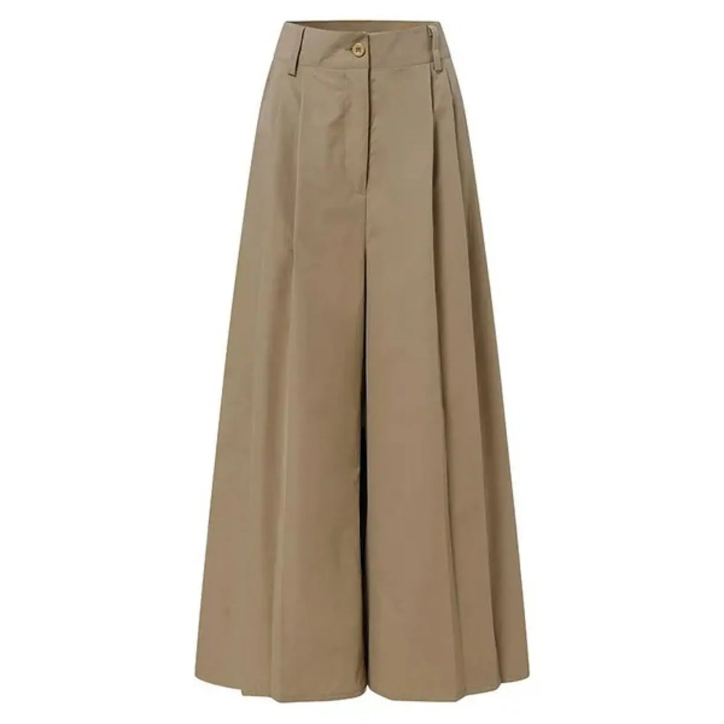 Flared Palazzo Pants For Women Cropped Cotton Linen Comfy Baggy Pants With Pockets Fashion Elegant Party High Waist Trousers