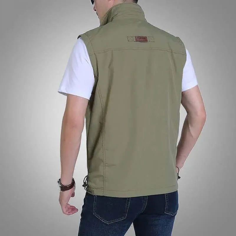 Vest Men Coat Summer Tactical Thin Casual Gilet Outwear Multi Pocket Fishing Travel Waistcoat Jacket Male Male New Chalecos