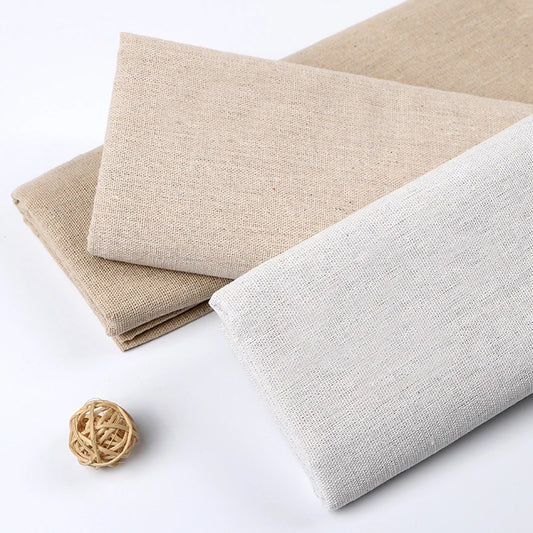 150x50cm/150x200cm Raw Cloth Cotton Linen Fabric Greige For Sewing Scrims Patchwork DIY Handmade By Half Meter TJ20577