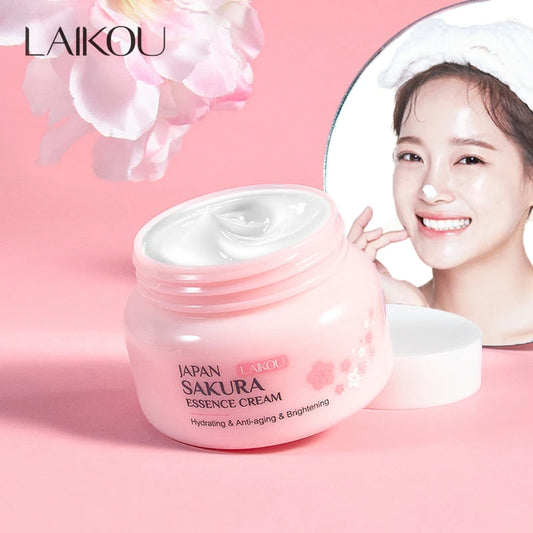 LAIKOU 60g Japan Sakura Essence Face Cream Cherry Blossom Facial Cream Moisturizing Firming  Korean Skin Care