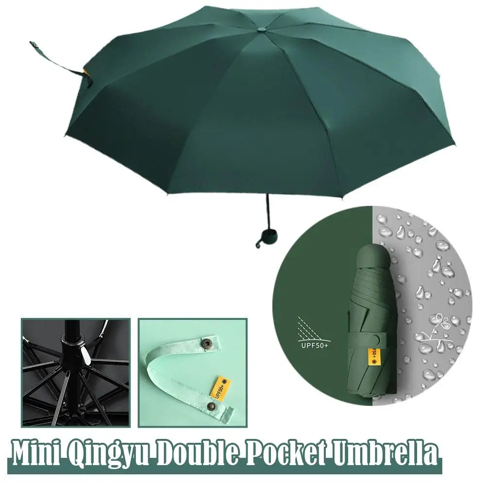 Ultralight Mini Capsule Umbrella Folding UV Protection Rainproof Wind-resistant Outdoor Traveling Portable Umbrella