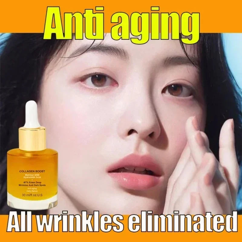 Collagen Face Serum Whitening Moisturizing Fade Fine Lines Brightening Face Care