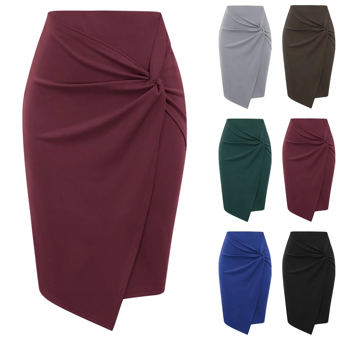 New Skirts Sexy Women Solid Color Skirts High Waist Female Fashion Bodycon Irregular Office Lady Party Clubwear Skirts 2024