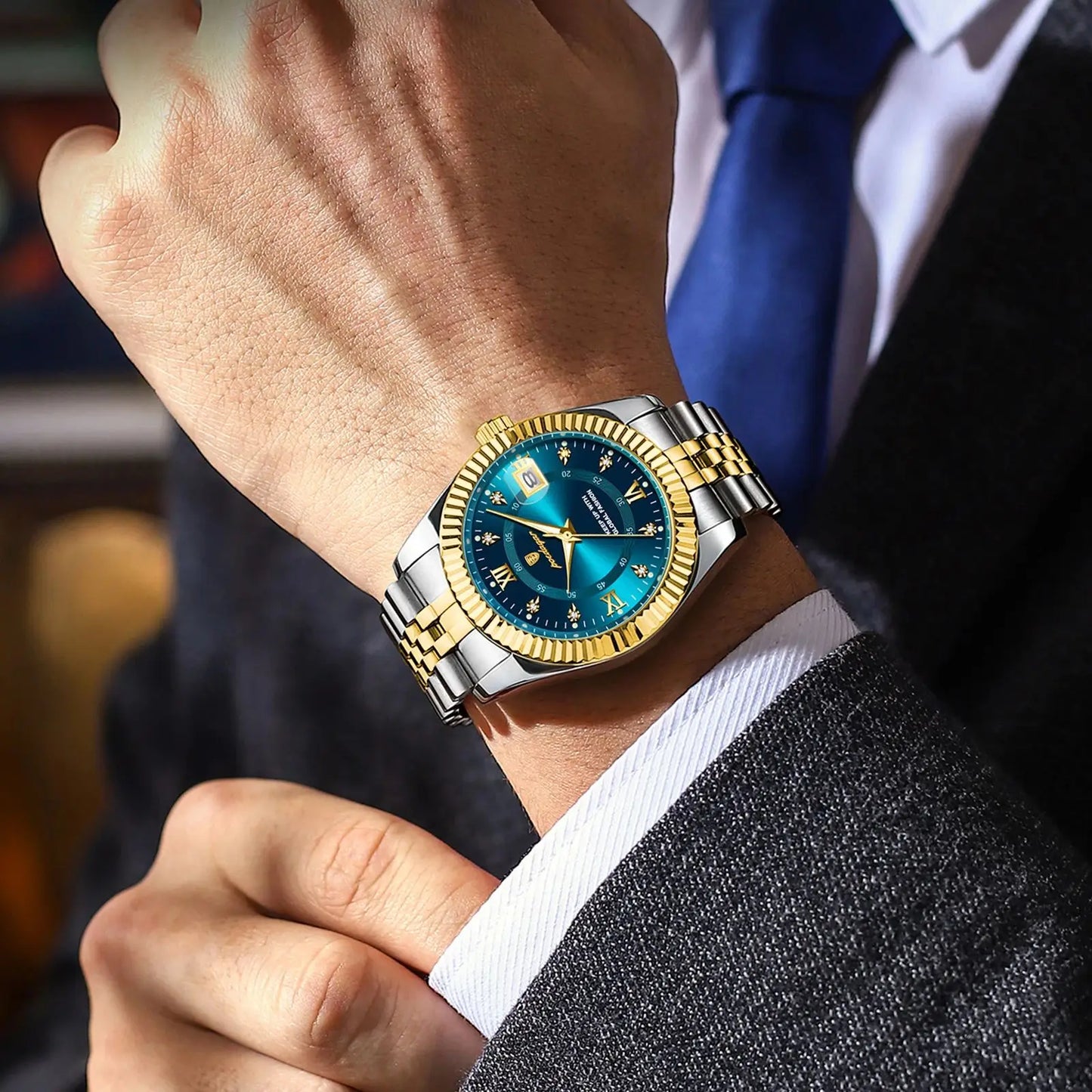 POEDAGAR Luxury Sport Wrist Watch For Man Waterproof Luminous Date Men Watch Quartz Stainless Steel Men's Watches Male Reloj+box