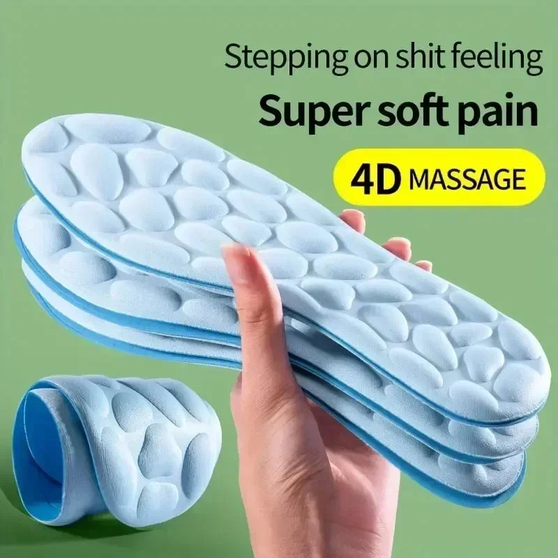 2/4pcs Soft Massage Memory Foam Insoles for Sport Running Shoes Sole Breathable Cushion Pads Women Men Feet Orthopedic Insoles