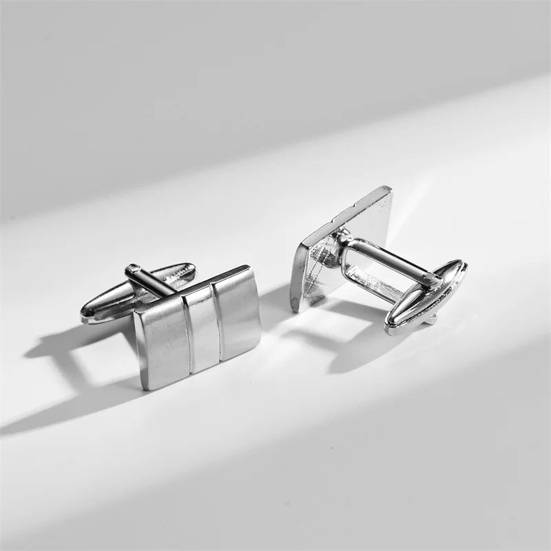4 Pairs CuffLinks For Mens Wedding Souvenirs Guests Gift Man Shirt Cufflink With Gift Box Luxury Jewelry Business Party Tie Clip