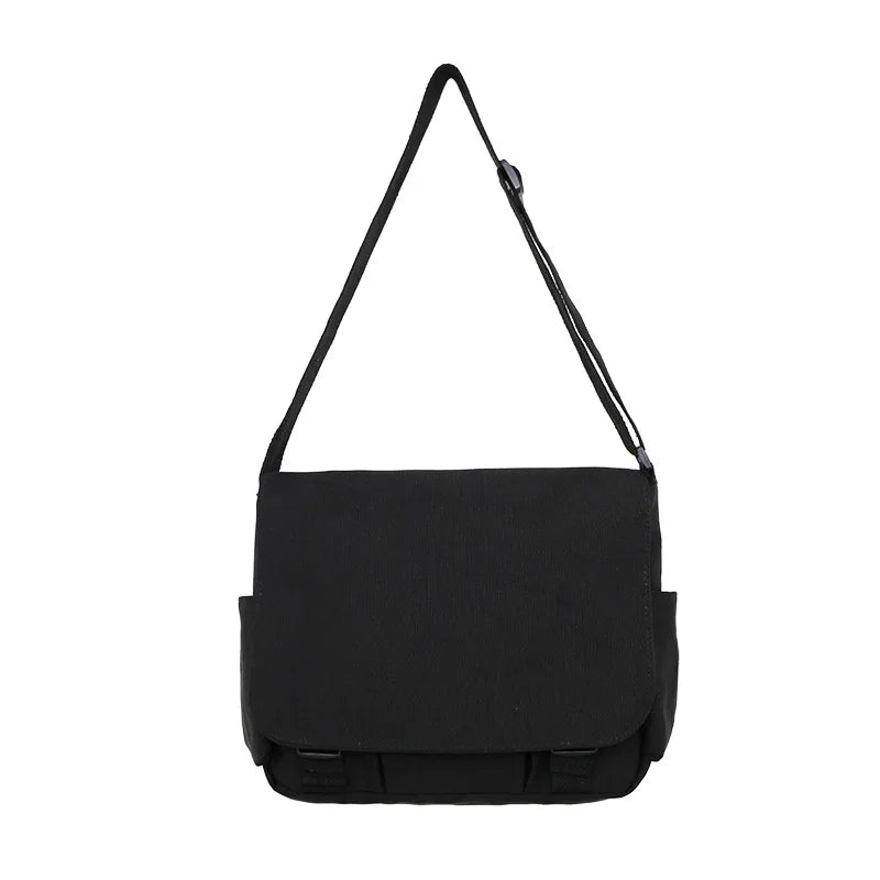 Japanese Casual Nylon Bag Women Simple Messenger Bag Collage Student School Book Bags Big Crossbody Bags For Women Bolso Mujer