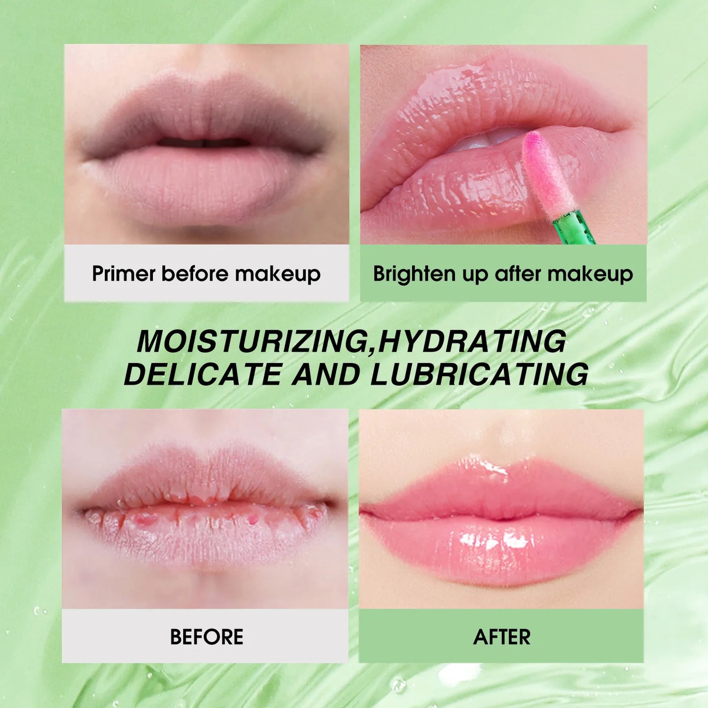 Natural Aloe Lipstick Lip Tint Long Lasting Waterproof Moisturizing Nourish Color Lip Gloss Changeable Color Lip Oil Lip Balm