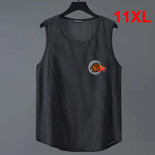 Summer Tank Tops Men Plus Size 10XL 11XL Basketball Vest Football Solid Color Running Vest Male Tank Tops Big Size 11XL