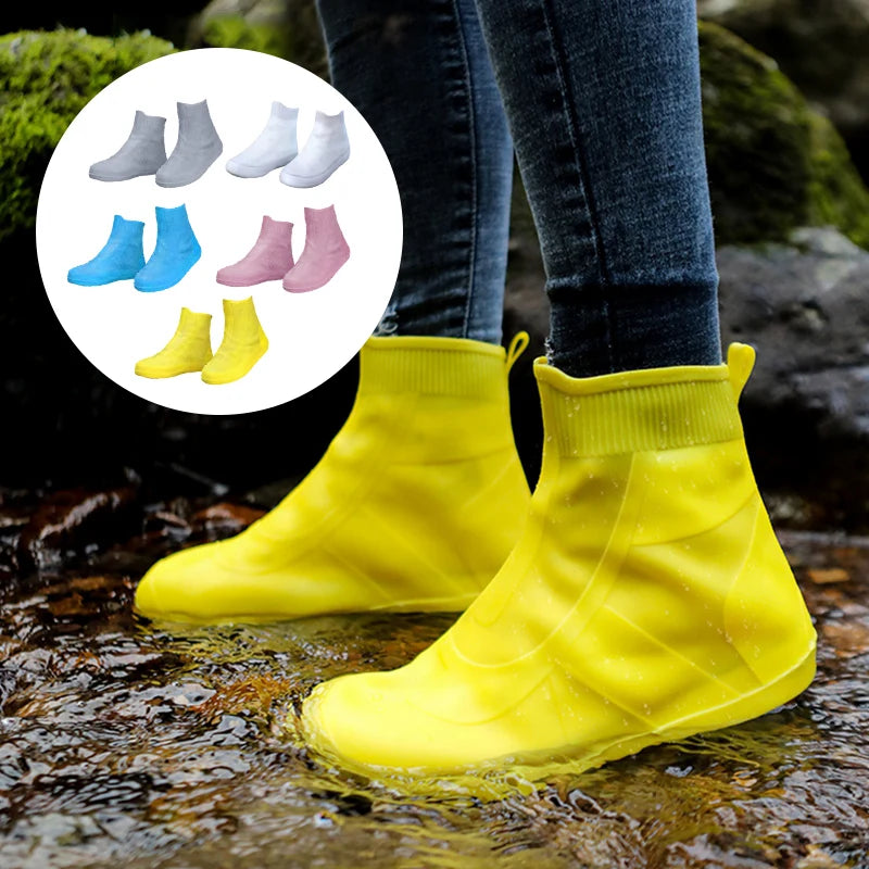 Waterproof Shoe Covers Silicone Anti-Slip Rain Boots Unisex Sneakers Protector For Outdoor Rainy Day Protectors Shoes Cover