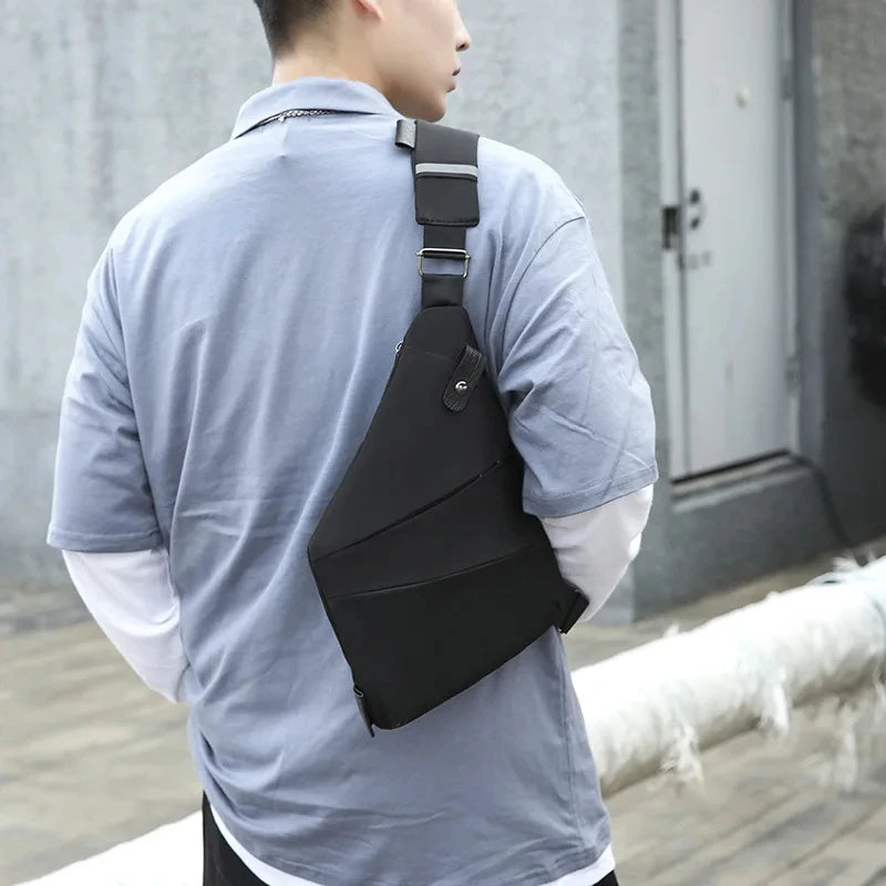 Multifunction Chest Bags Anti Theft Single Crossobdy Bags for Men Male Cross Body Messenger Bag Burglarproof Shoulder Bag