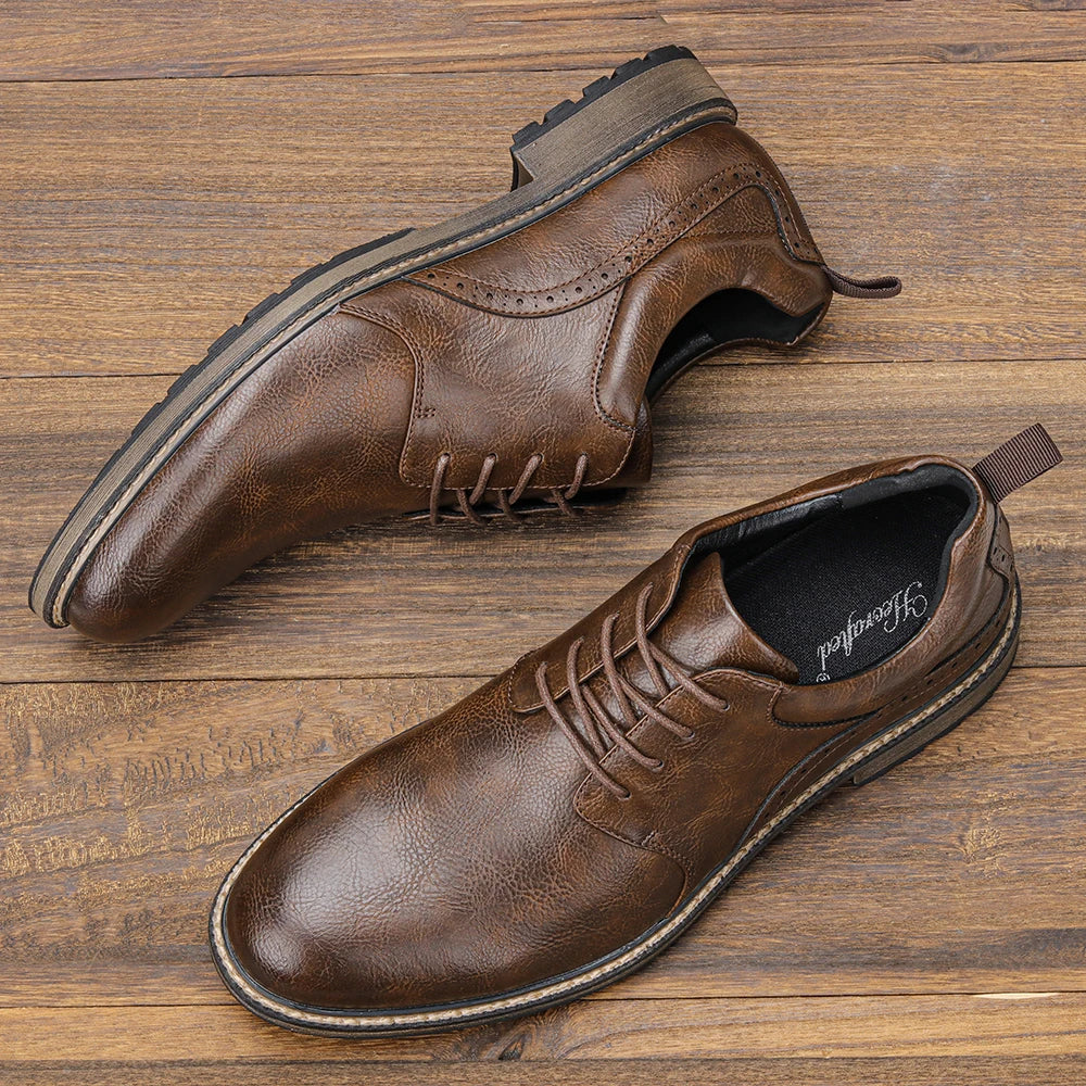 40~46 Casual Shoes Men Fashion Brand Comfortable 2022 Leather Shoes Men #Al726