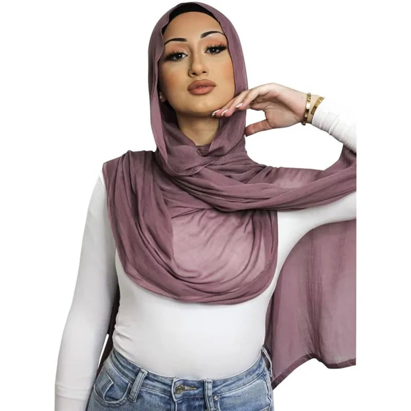 Viscose Hijab for Women Muslim Rayon Hijab Fashion Hijab Scarf Head Scarf Non-Slip Voile Femme Musulmane