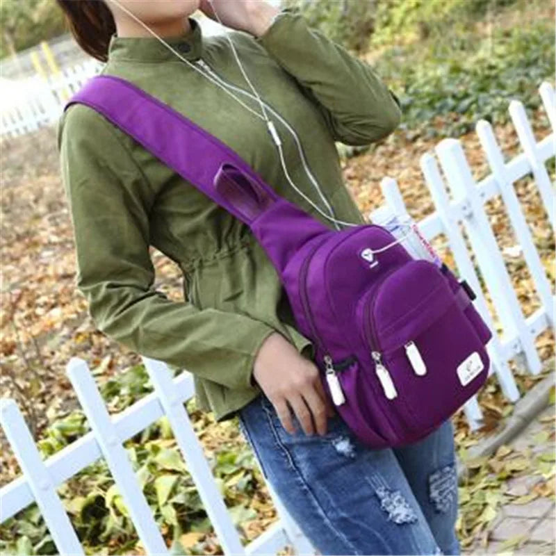 Men Women Polyester Shoulder Bags Outdoor Nylon Fanny Packs Casual Chest Bags Belt Pouch Travel Hip Bag Sport Purses Pocket