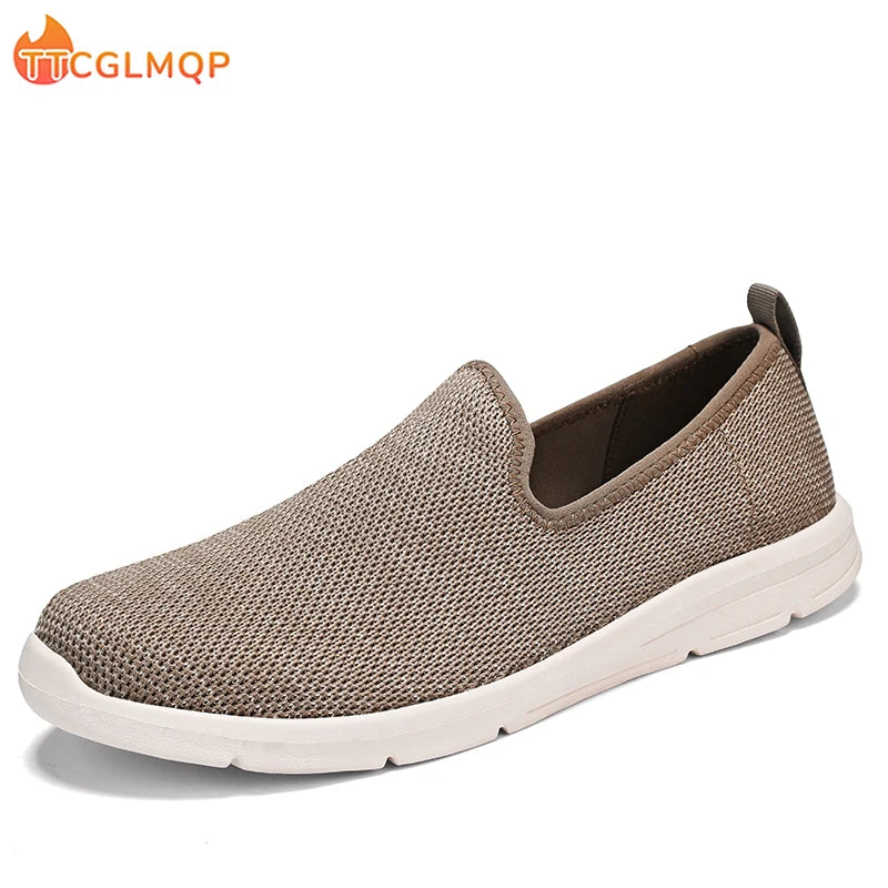 Summer Men’s Casual Shoes Breathable Canvas Sneakers For Men Outdoor Lightweight Walking Shoes Men’s Mesh Shoes Loafers Big Size