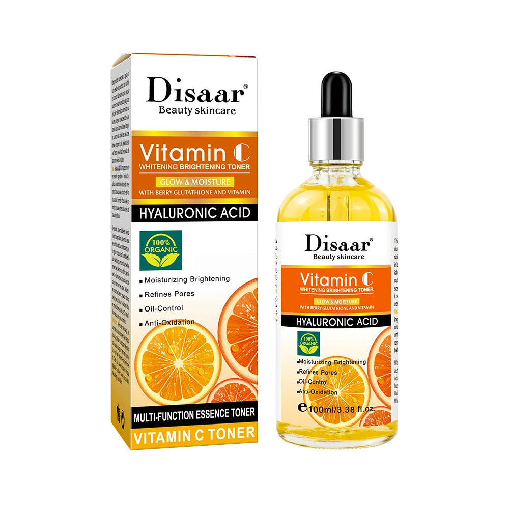 Disaar Vitamin C 100ml Face Toner Moisturizing Brightening Toner Refines Pores Oil-control Anti-Oxidation Facial Essence