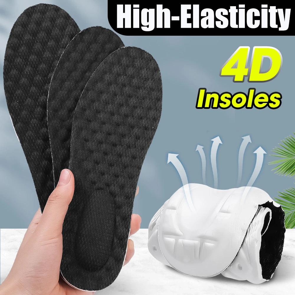 4pcs Latex Memory Foam Insoles for Men's Soft Foot Support Shoe Pads Breathable Orthopedic Sport Insole Feet Care Insert Cushion
