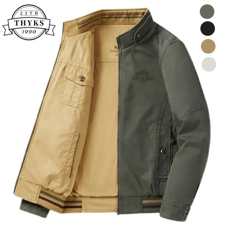 Brand Double-sided Military Jacket Men 7XL 8XL Spring Autumn Cotton Business Casual Multi-pocket Men's Jackets chaquetas hombre