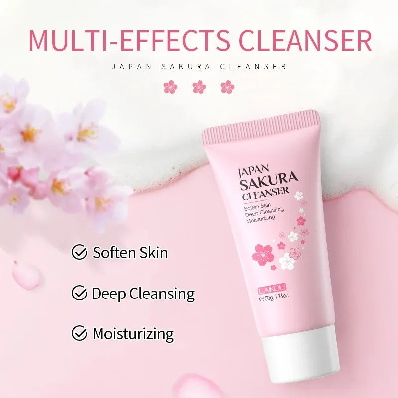 LAIKOU  Facial Cleanser Foam Face Wash Remove Blackhead Moisturizing Shrink Pores Deep Cleaning Oil Control  Skin Care 50g