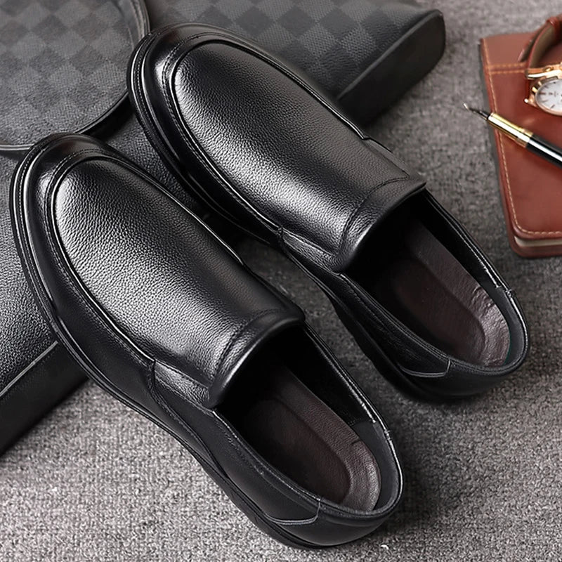 Leather Shoes for Men Dress Shoes Slip-on Plus Size Office Formal Shoes for Male Wedding Party Casual Business Oxfords