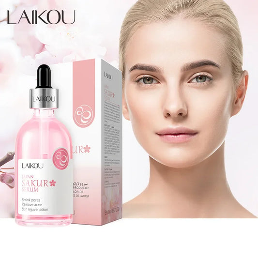 LAIKOU Cherry Blossom Essence 100ml Original Solution Moisturizing Facial Care Brighten Tighten Hydrating Repair Soothe Soften