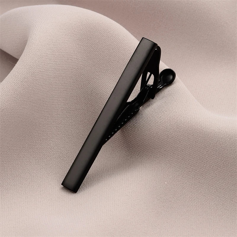 Tie Clip For Men Business Party Minimalist Tie Clips And Cufflinks To Man Shirt Gift Box Jewelry Men's Cuff Man Fashion Lawyer