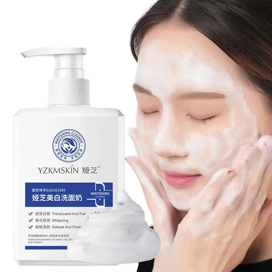 Whitening Facial Cleanser Oil Control Moisturizing Cleansing Brighten Balance Foaming Cleanser Skin Care Wash Refreshing Q3W1
