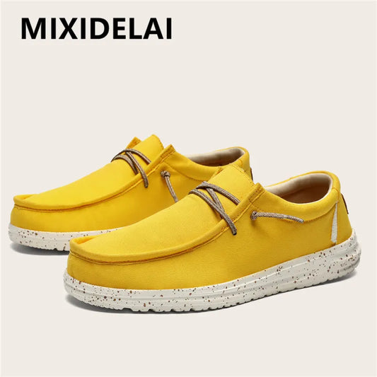 Plus Size 40-48 Men's Casual Shoes Flat Outdoor Mens Sneakers Lightweight Boat Shoes Driving Loafers Breathable Men Canvas Shoes
