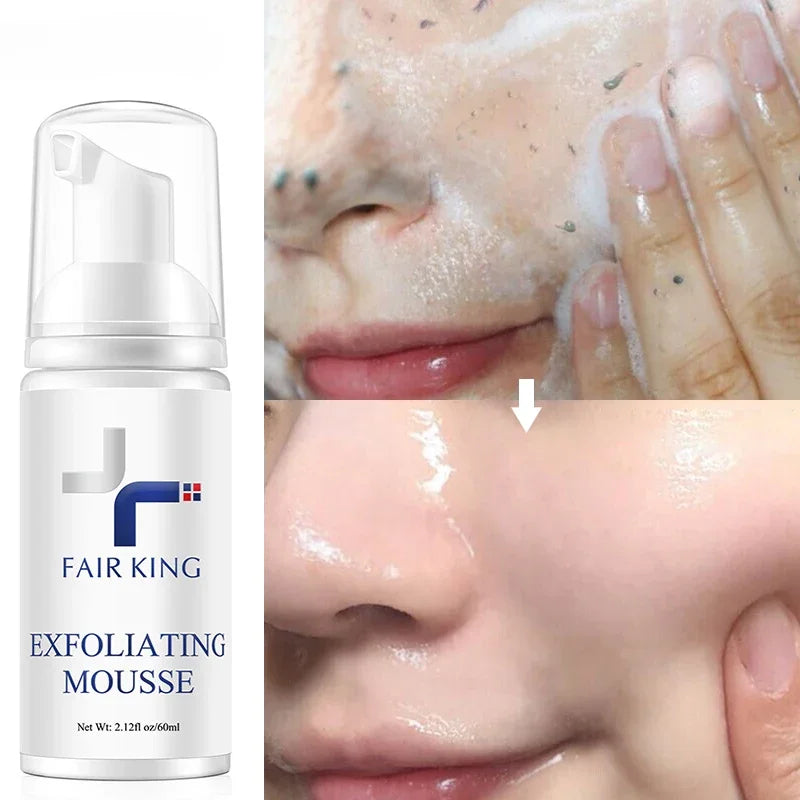 Face Exfoliating Mousse Foaming Deep Cleaning Skin Wash Face Smooth Moisturizing Bright Skin Exfoliator Unblock Pores Cleanser