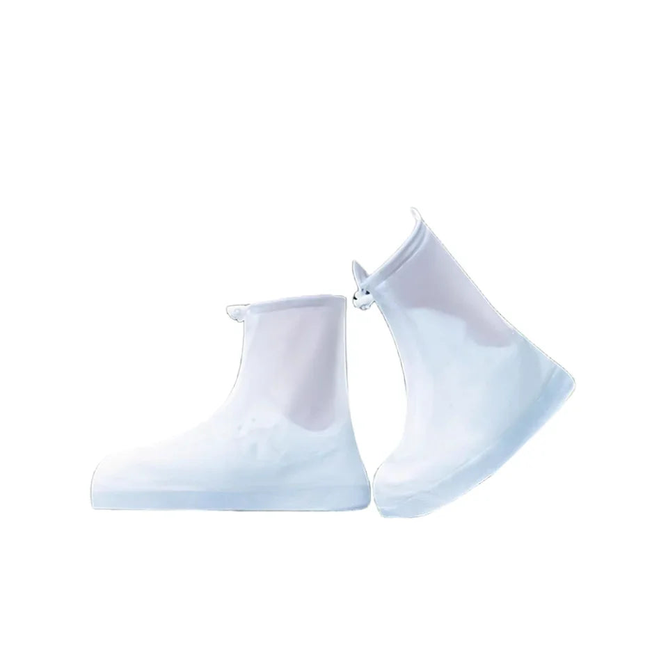 Waterproof and reusable adult and children's shoe covers, PVC silicone rain boots, indoor and outdoor anti slip rain shoes