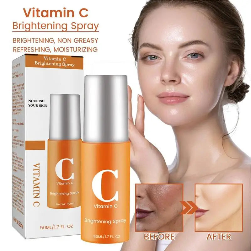 50ml Vitamin C Toner Brightening Facial Spray Moisturizing Face Serum Shrink Pores Oil Control Whitening Skin care