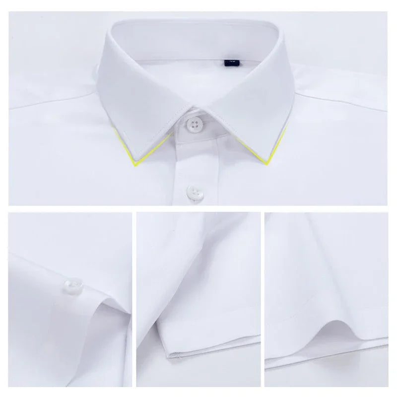 Premium Men's Ultra-Stretch Shirt - High-Quality Silky Business Formal Long-Sleeve Shirt for Social and Casual Wear