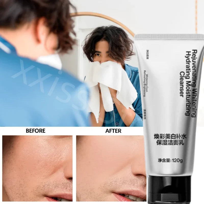 Z:SEA Men's Moisturizing Oil Control Facial Cleanser Deep Cleansing Removing Blackheads Brightening Skin Color Facial Cleanser
