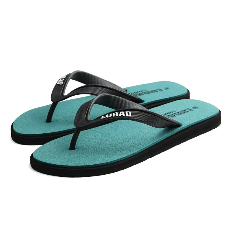 Men Flip Flops Summer Non-slip Outdoor Sandals Slippers Casual Rubber Beach Shoes Trend Wearproof Comfortable Fashion Antistatic
