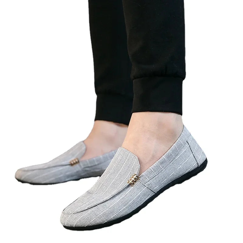 Men's Casual Shoes Red Loafers Cleat Shoes Metal Trim Adulto Driving Moccasin Soft Comfortable Casual Shoes Men's Sneakers Flats