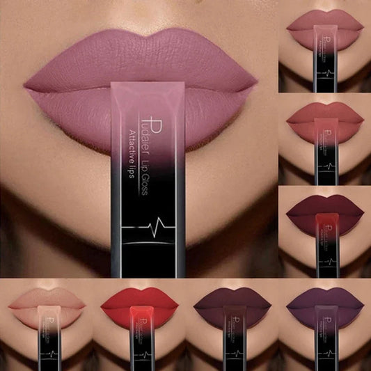 21 Colors Nude Matte Lipstick Liquid Moisturizer Waterproof Lasting Non-stick Cup Velvet Lip Gloss Women Lips Makeup Cosmetics