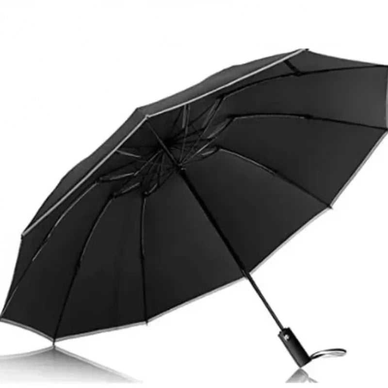 Men Women Umbrella  Fully Automatic Reverse Folding Umbrella with Windproof Reflective Stripe UV Umbrellas