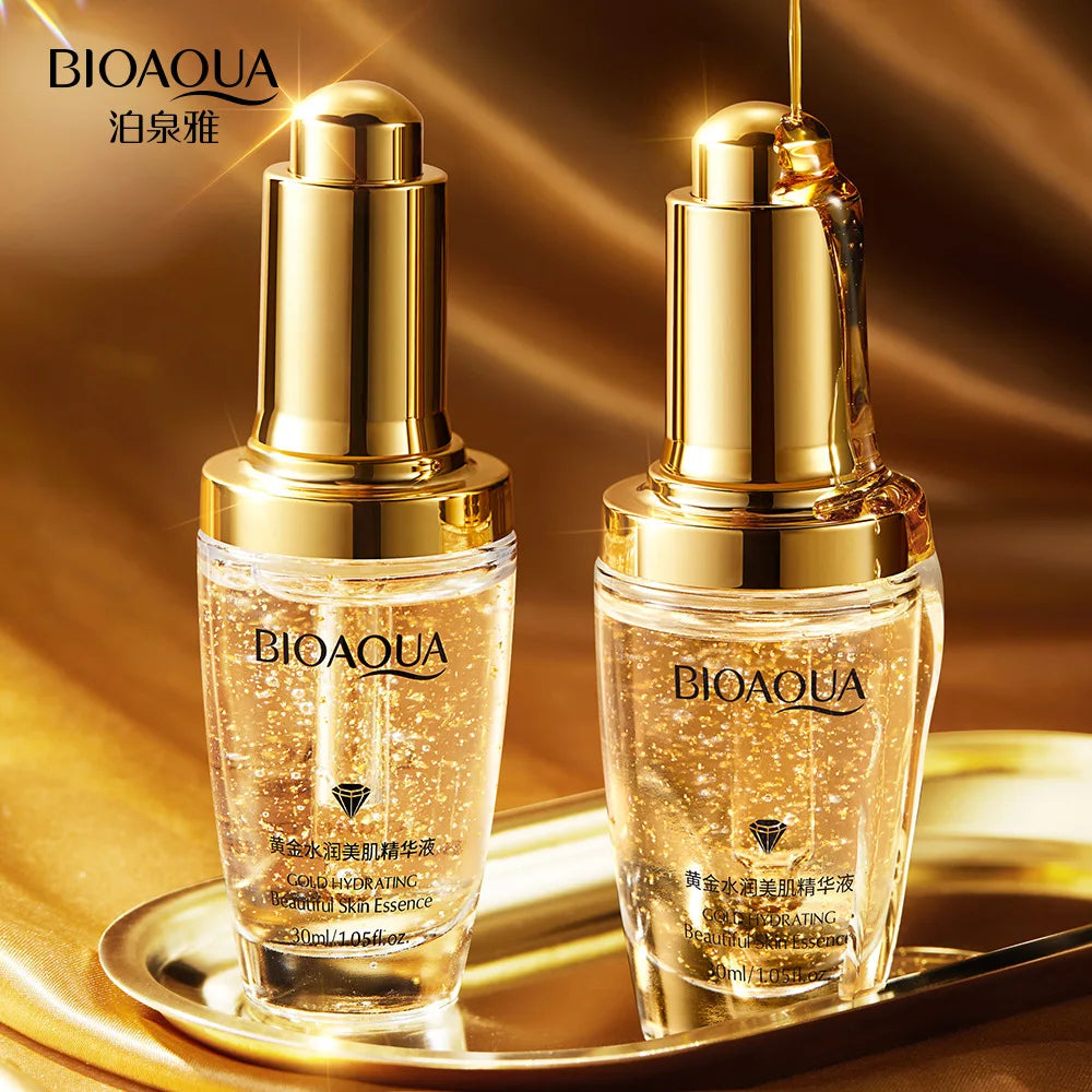 BIOAQUA 24K Gold Moisturizing Face Serum Anti-wrinkle Refreshing skincare Facial Serum Essence Beauty Health Skin Care Products