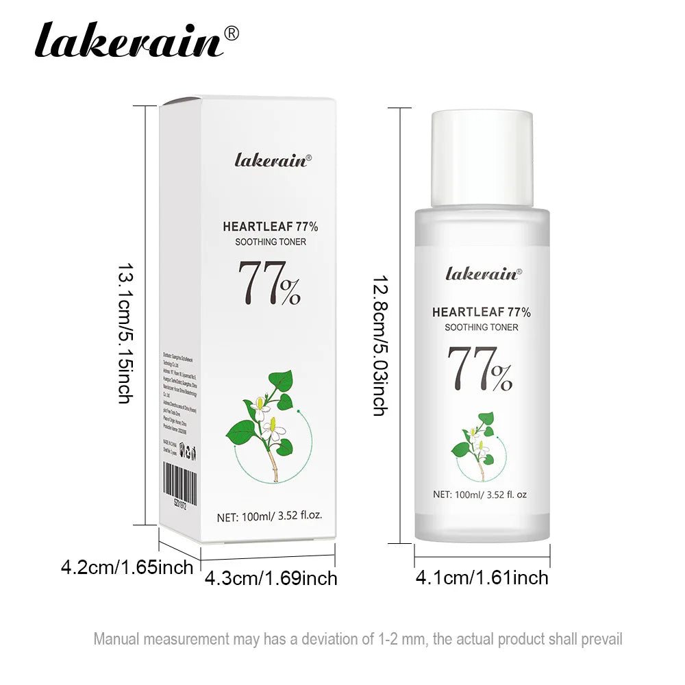 100ml Heartleaf 77% Soothing Toner Organic Soothing Refreshing Toner Remove Dead Skin Moisturize Close Pores