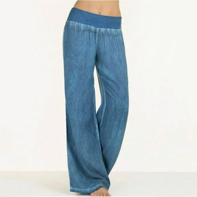 New Autumn and Winter Women's Wide-leg Pants Casual Loose Yoga Long Paragraph Palazzo Jeans Casual Pants