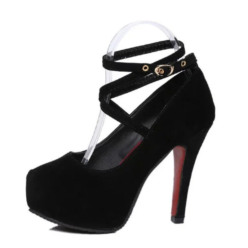 Red Black Black High Heel Stiletto Ladies Dress Pumps Fashion 2022 Ladies Party Platform Sandals Women's Scarpins Shoes
