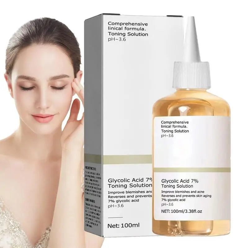 100ml Glycolic Acid 7% Toning Solution Dispel Acne Astringe Pore Improve Blemish Improve Skin Prevent Skin Aging Skin Care Toner