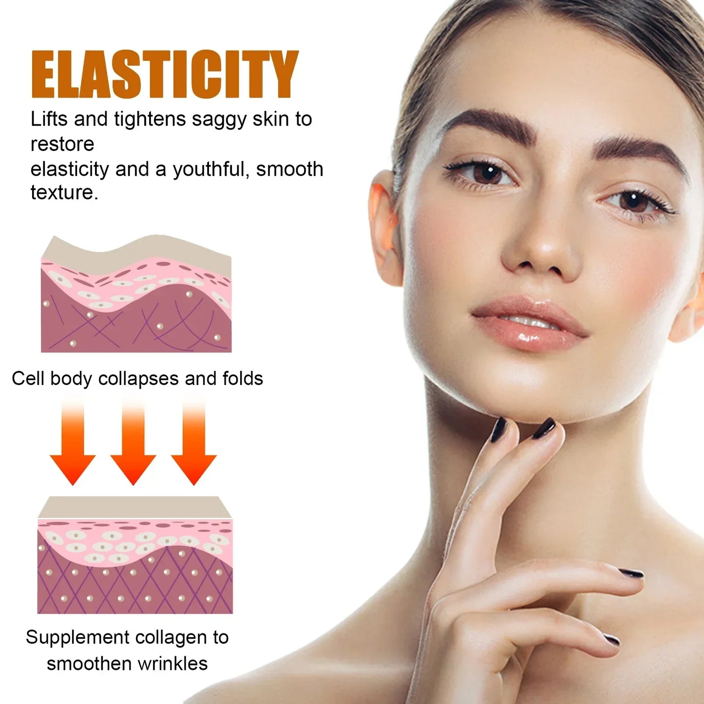 Collagen Face Serum Whitening Moisturizing Fade Fine Lines Brightening Face Care