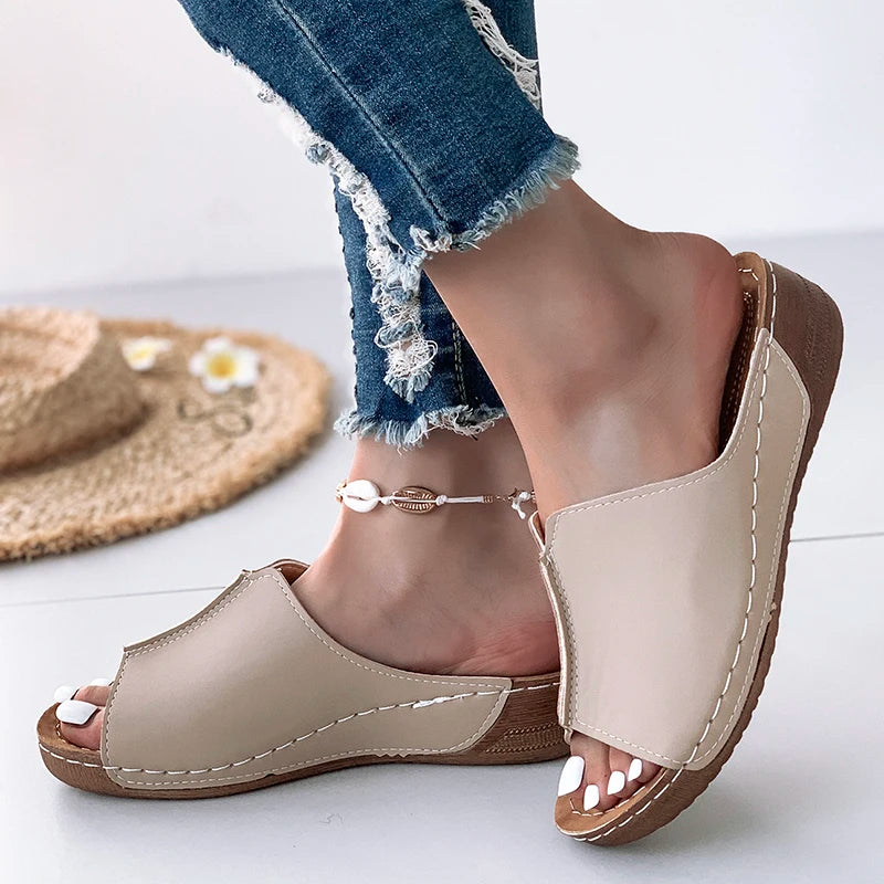 Summer Shoes Women Sandals Beach Ladies Shoes Slides Shoes For Women Wedge Sandals Woman Party Footwear Woman Slippers Female