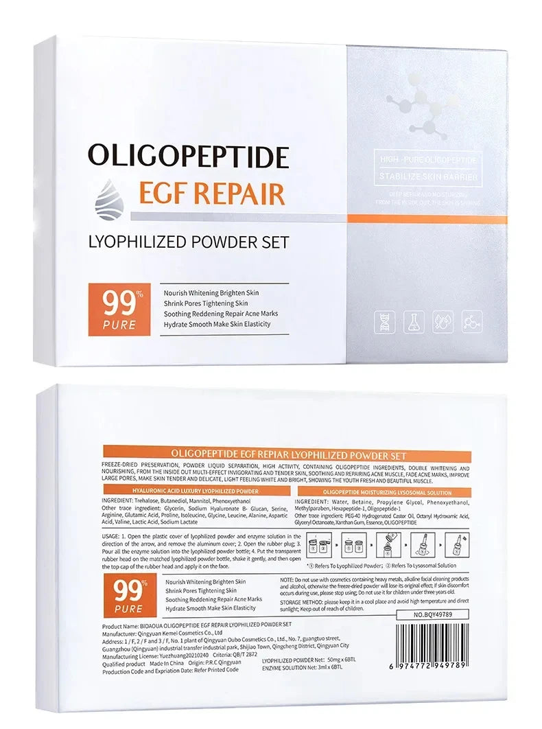 Oligopeptide Face Skin Repair Freeze-dried Powder Set Sensitive Skin Moisturizing and Smoothing Hyaluronic Acid Essence
