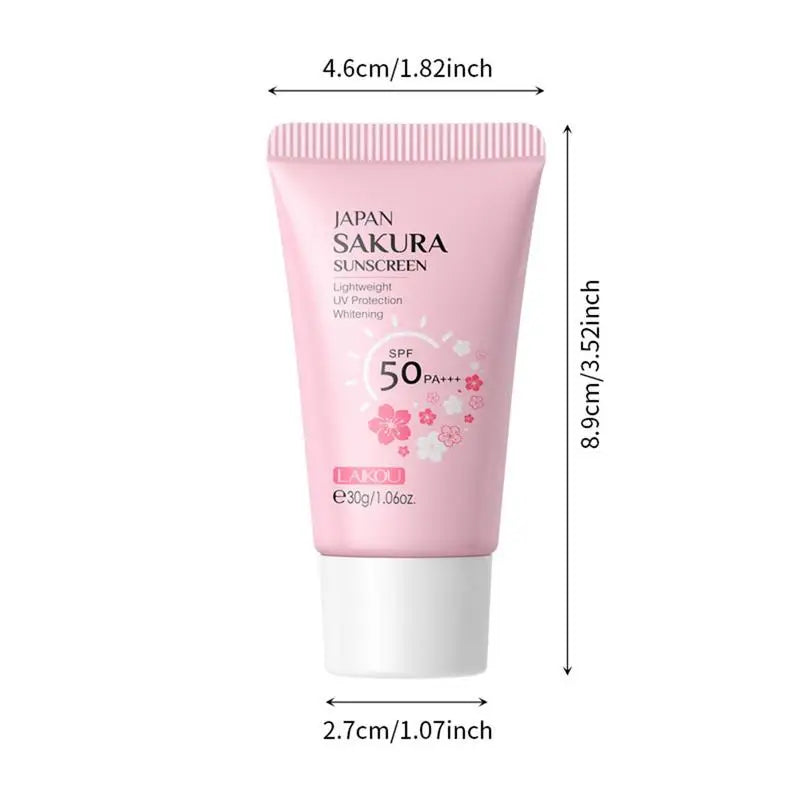 Sakura Whitening Cream Sunscreen Protector Facial Body Solar Sun Blocker SPF50 Isolation Lotion Cream Bleaching Moisturizer