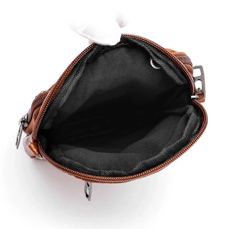 Retro Women's Handbag Soft Leather Shoulder Messenger Bag Cellphone Crossbody Bag Multifunction Square Bag Shopping Purse Bolsa