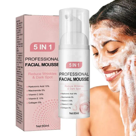 60ml Facial Cleanser Skin Cleansing Moisturizing Blackhead Remove Skincare Face Wash Foam Face Cleanser Skin Care